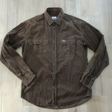 새상품급 LACOSTE 코듀로이 긴팔 셔츠 M 사이즈