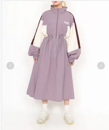 PUNKS 드로우 스트링 롱 드레스 라벤더 푸뉴즈 원피스