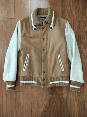 천연 가죽 바시티 자켓 나노 유니버스