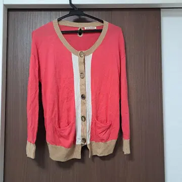 MARILYN MOON 가디건 코랄 핑크