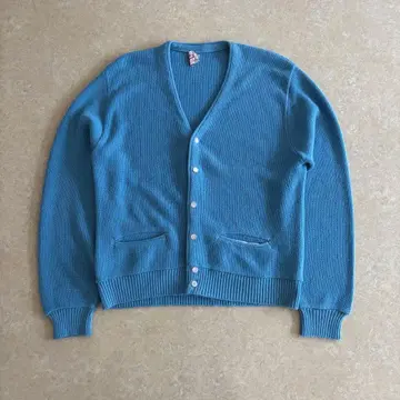 60s 70s 아크릴 가디건 가디건 스카이블루