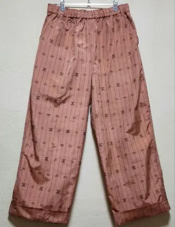 세련된 일본풍 패턴 기모노 리메이크 와이드 팬츠