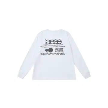 aeae 화이트 긴팔 T셔츠