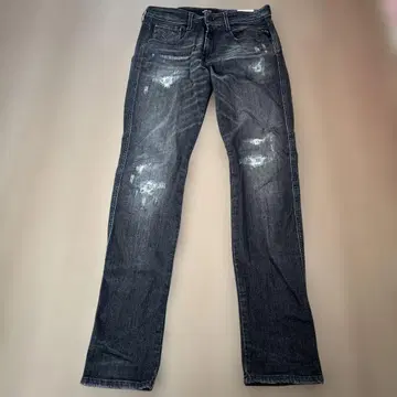 REPLAY 데미지 가공 스트레이트 청바지(ANBASS)