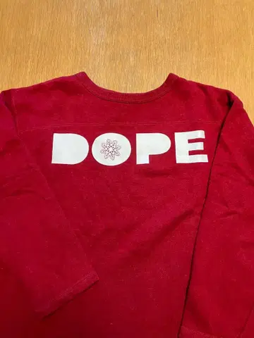 DOPE 로고 긴팔 트레이닝복 빨간색
