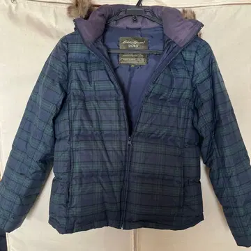 Eddie Bauer 다운 자켓 네이비 체크