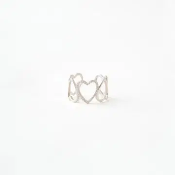 [ 새상품 미사용 ] Sheriche 셰리쉬 5하트 반지 실버