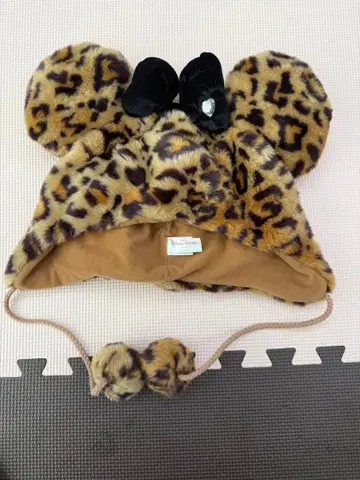 디즈니 레오파드 무늬 팬 캡 모자 미니 미니 마우스
