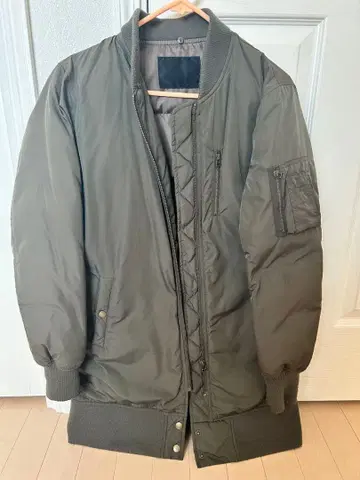 카키 MA-1 롱 자켓