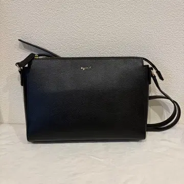 agnes b. 아네스베 숄더백 블랙 가죽