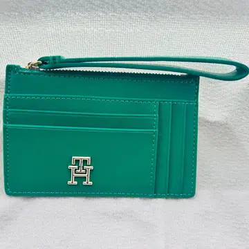 [ 타미힐피거 ] 패스 케이스 카드 케이스 그린 미사용에 가까움