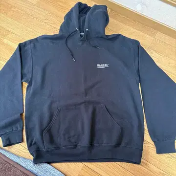 BANDEL 블랙 속기모 후드 후드티