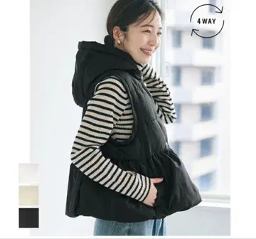 완판템 coca 코카 4way 페플럼 패딩 자켓 M 블랙 시착만 한 상품