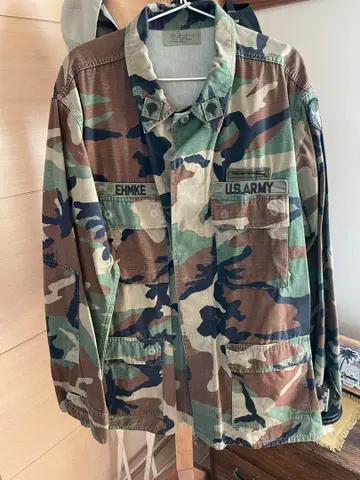 US ARMY 카모플라쥬 밀리터리 자켓 large long