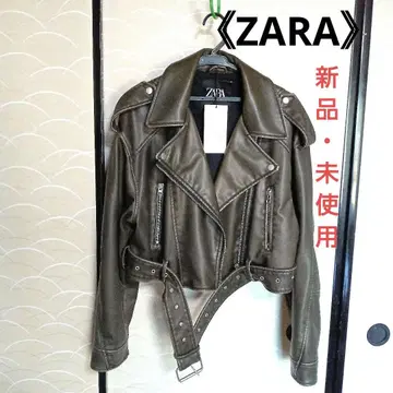 [ZARA] 올리브 그린 크롭 라이더 자켓 L