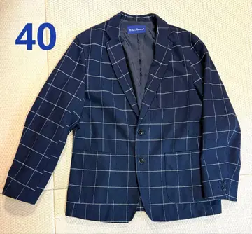 Urban Research 네이비 체크 무늬 자켓 40