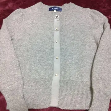 엠즈 그레이시 퍼프 슬리브 가디건 비쥬 그레이