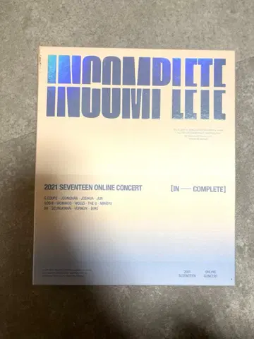 SEVENTEEN INCOMPLETE Blu-ray 일본어 자막 포함