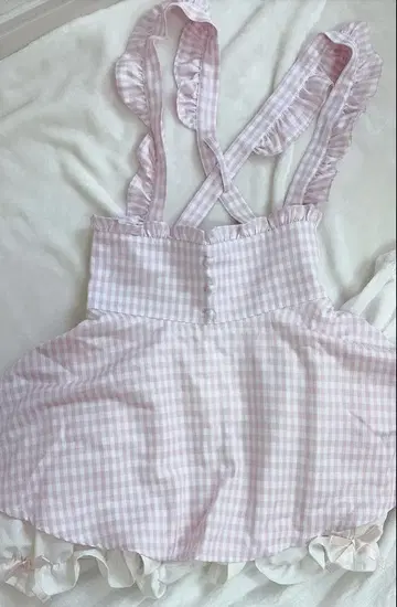 Ank Rouge 깅엄 체크 살로펫 스커트