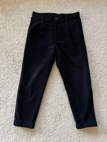 BEAMS PLUS 플리츠 코듀로이 팬츠 네이비 M 사이즈 일본제