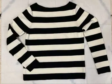 allureville 보더 보트넥 스웨터