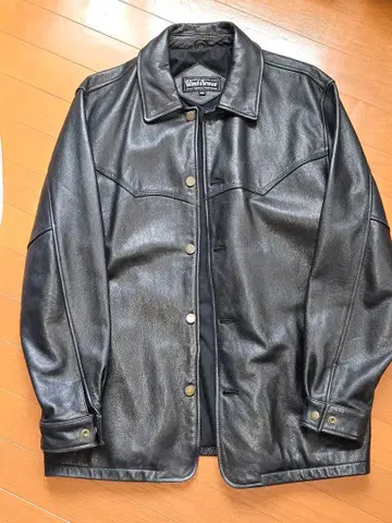 Wind Armor 블랙 가죽 자켓 LL