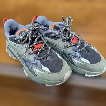 LACOSTE 스니커즈 그레이/오렌지 36