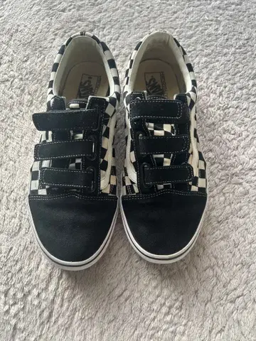 VANS 올드스쿨 벨크로 스케이터 체커 28cm