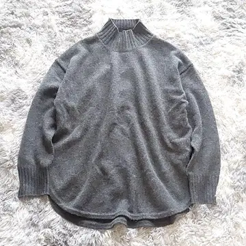 저널 스탠다드 캐시미어 울 라운드 헴 터틀넥 풀오버