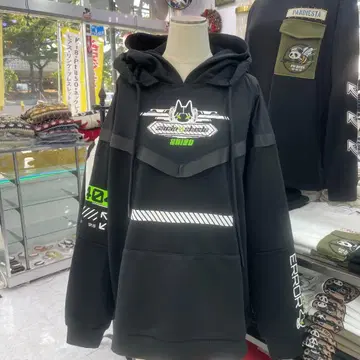 ( 4 ) 초기 충동 후드 부착 블랙 후드티 그래픽 프린트