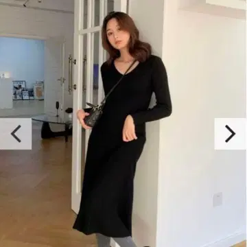 birthdaybash 백리본 니트 원피스 블랙 M