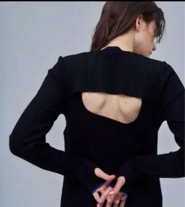 UNITED TOKYO 블랙 롱 니트 원피스 블랙