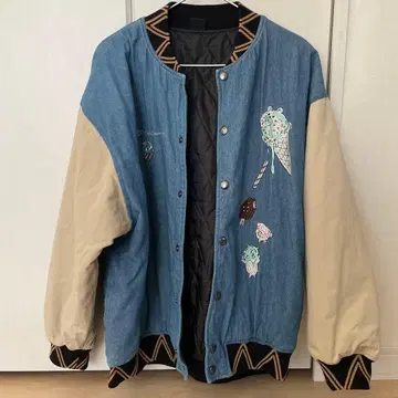 SeaArt Party 봄버 자켓 데님 블루