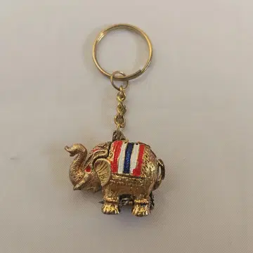 골드 컬러 코끼리 모양 키링