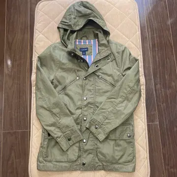 Lands' End 후드 부착 밀리터리 자켓 S