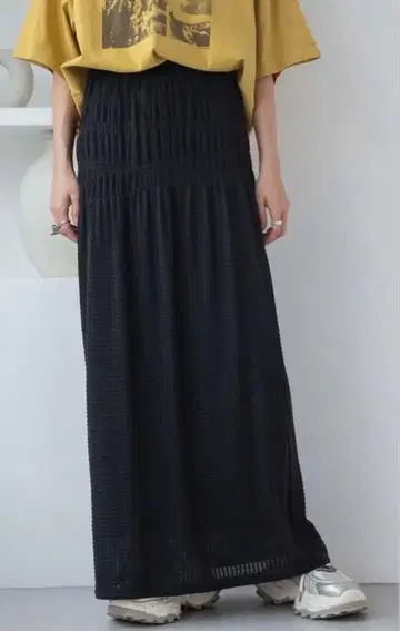 새상품 택 포함 지나시스 JEANASIS 롱 스커트 FREE 블랙