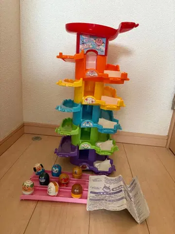 날아라! 호빵맨 커다란 레인보우 타워 활기찬 구슬 세트