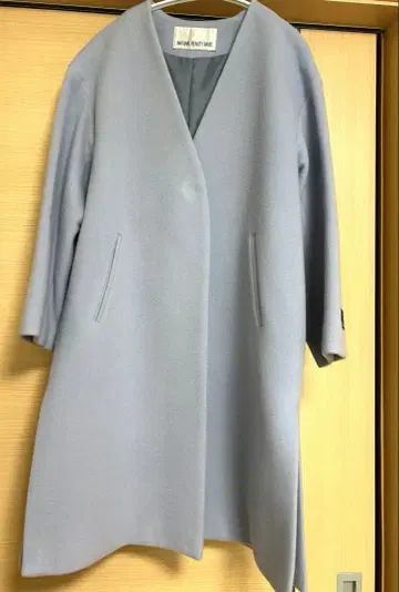 클리닝 완료 내추럴 뷰티 베이직 스카이블루 코트