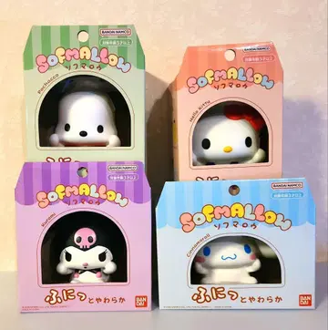 새상품 산리오 소프마로우 4체 쿠로미 포차코 키티 시나모롤