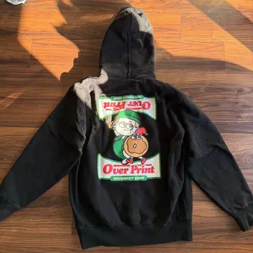 오버 프린트 도넛샵 후드티