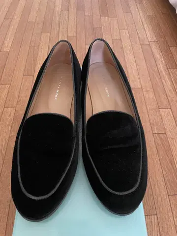 블랙 벨벳 로퍼 낮은 힐