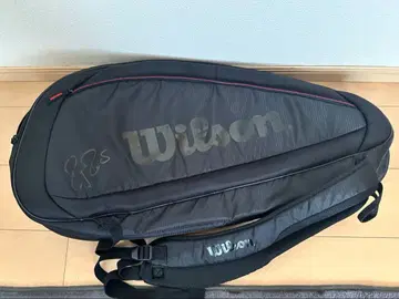 Wilson 블랙 라켓 백 페더러 사인 포함