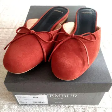 CHEMBUR 오렌지 슬립온 샌들