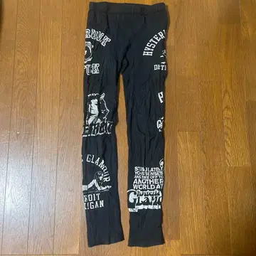 HYSTERIC GLAMOUR 프린트 포함 블랙 레깅스