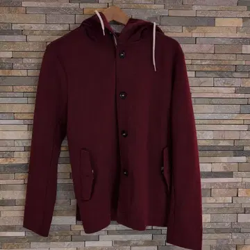 RAGEBLUE 후드 부착 버건디 후드티