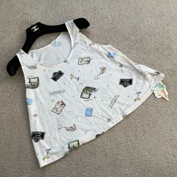 미사용 택 포함 젤라또피케 탱크탑 올 패턴