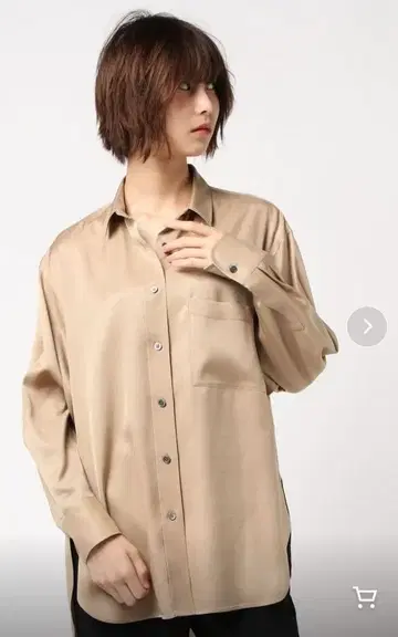 1er Arrondissement 트윌 셔츠 베이지 긴팔