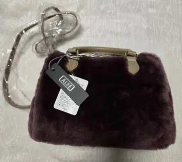 ALEE 무스탕 2way 숄더백 퍼플