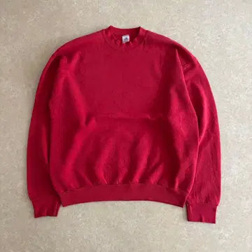 90s 후르츠 맨투맨 빨간색 무지 fruit of the room