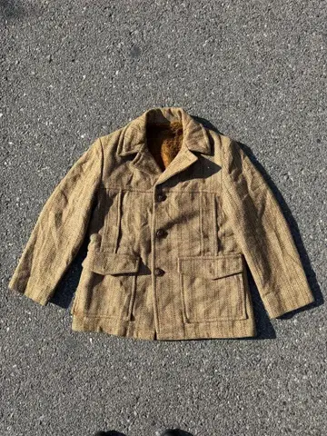 60s 헤링본 보아 안감 자켓